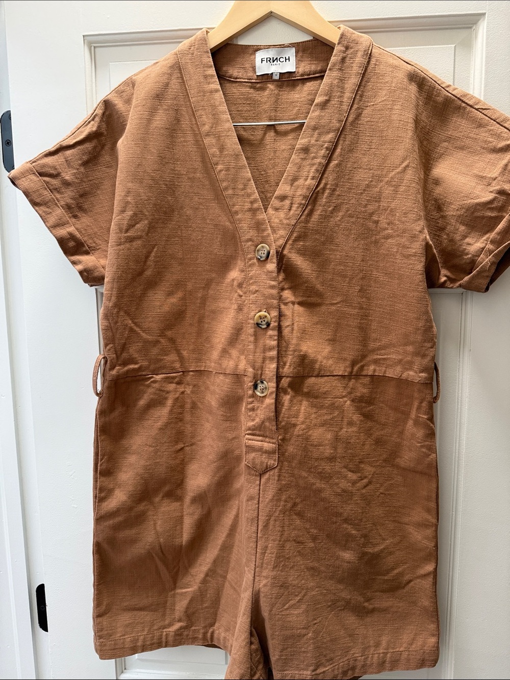 FRNCH PARIS Brown Romper 100% Cotton